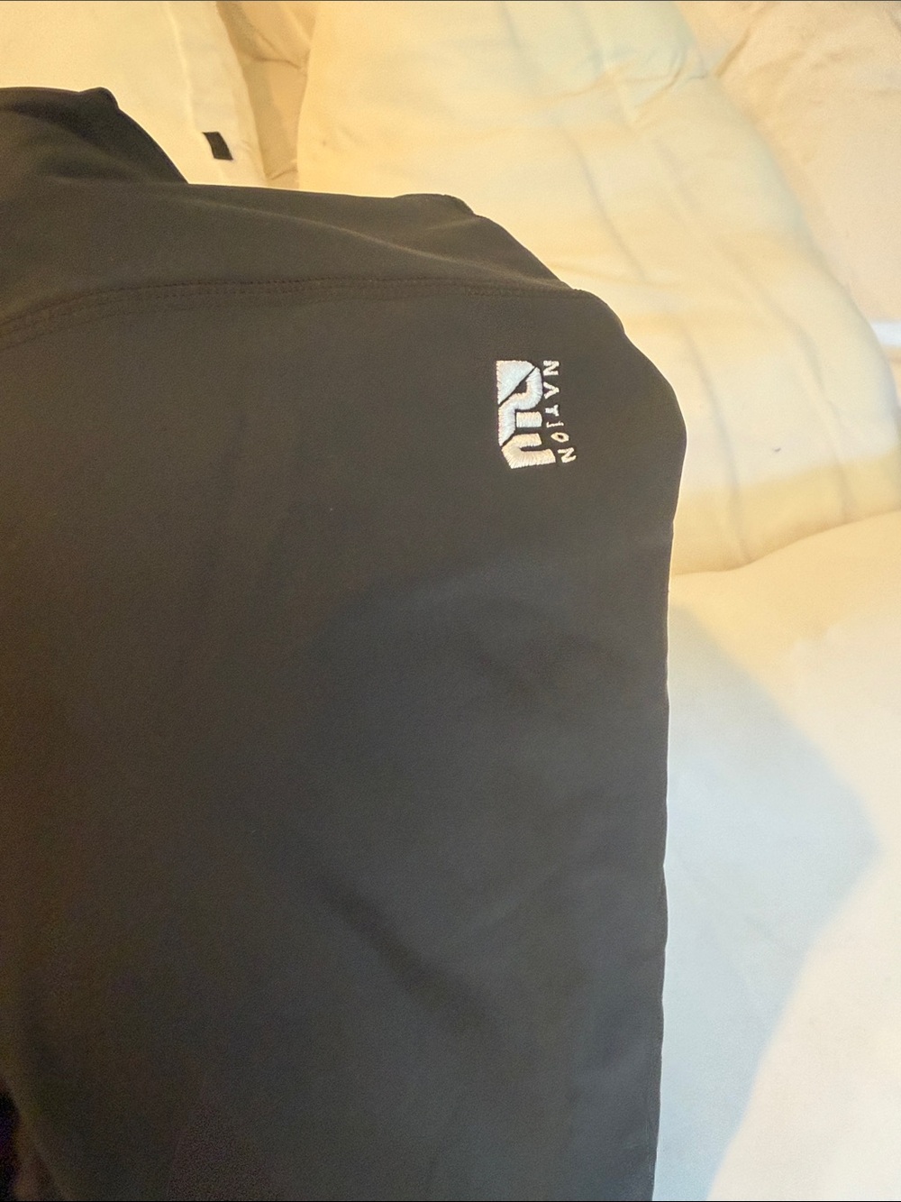 P.E Nation Black leggings with White Logo